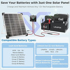 Voltset 12V Solar Battery Charger - 20W Waterproof Solar Panel Kit - Trickle - Image 7