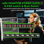 8 Channel Audio Mixer Professional Sound Mixing Board - Image 7