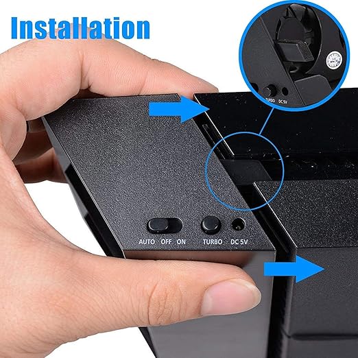 Linkhood Cooling Fan for PS4, USB External Cooler 5 Fan Turbo Temperature - Image 2