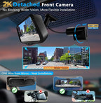 PORMIDO OEM 2K Rear View Mirror Camera, Smart Full Touchscreen Rearview WDR - Image 3