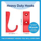 Heavy Duty Hooks for Hanging Coats, Baseball Hats - Image 6