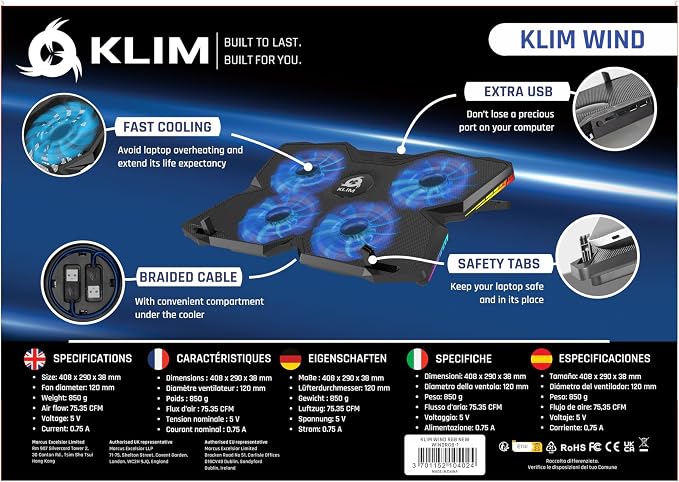KLIM Wind Laptop Cooling Pad - Image 9