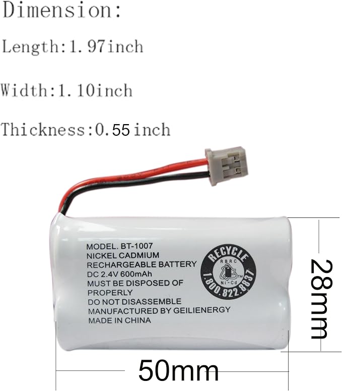 GEILIENERGY BT1007 BT1015 Phone Battery Compatible BT-1007 BT-1015 BT-904 - Image 3