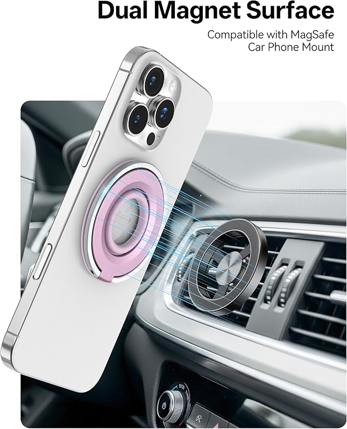 Magnetic Phone Grip for MagSafe Ring Holder, Two-Sided Magnets Phone Ring Grip - Image 3