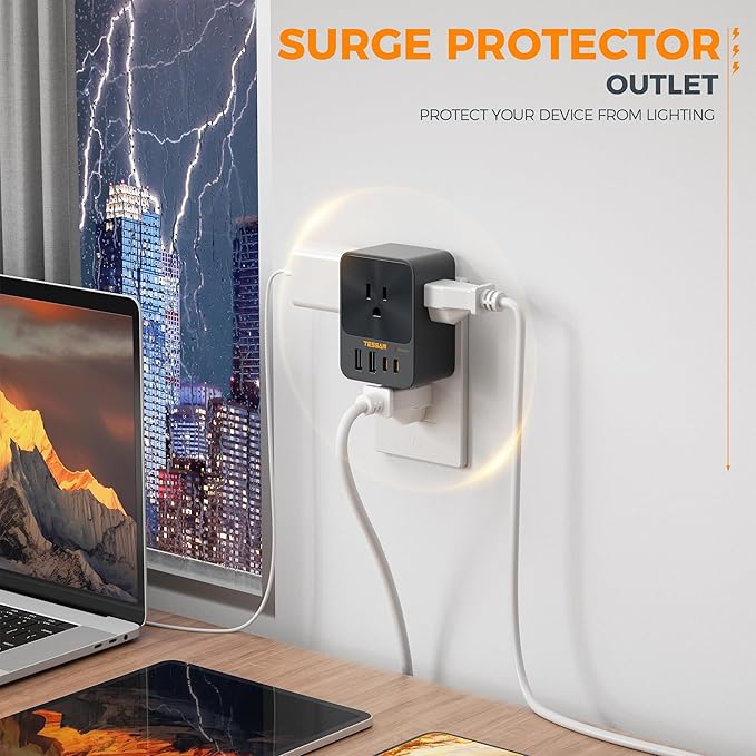 30W Wall Charger, TESSAN Fast Charging Multi Plug Adapter - Image 6