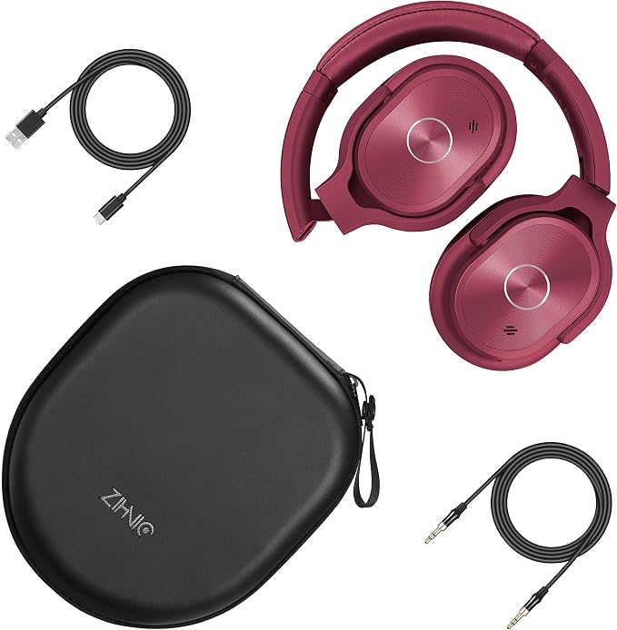 ZIHNIC Active Noise Cancelling Headphones, 40H Playtime Wireless Bluetooth - Image 6