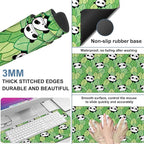 Panda and Leaves Gaming Mouse Pad 3mm Thick Stitched Edge Waterproof Non-Slip - Image 2