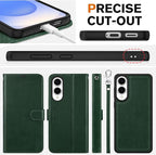 TUCCH Wallet Case for Galaxy S25 Edge, Removable 2 in 1 Wrist Strap RFID - Image 8