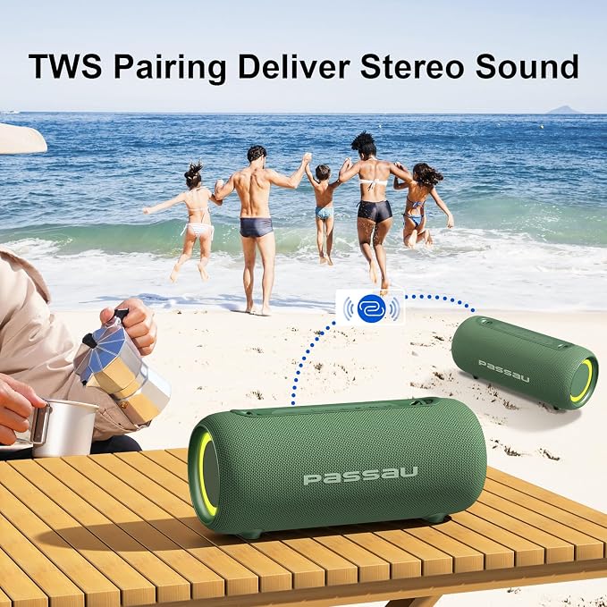 Passau Portable Bluetooth Speakers 40W Peak Loud Stereo Sound, Passive - Image 5