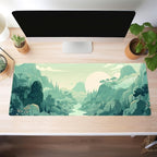 Cute Pastel Mint Green Forest Sage Desk Mat Anime Large Gaming Mouse Pad XL - Image 3