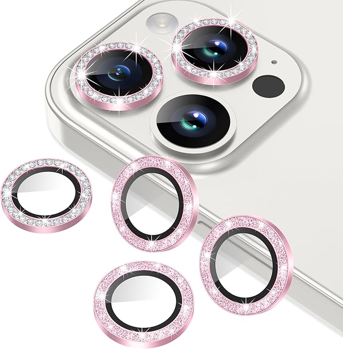 AGVEE 3+3 6 Pack for iPhone 15 Pro 6.1" / 15 Pro Max 6.7" Camera Lens Cover by AGVEE