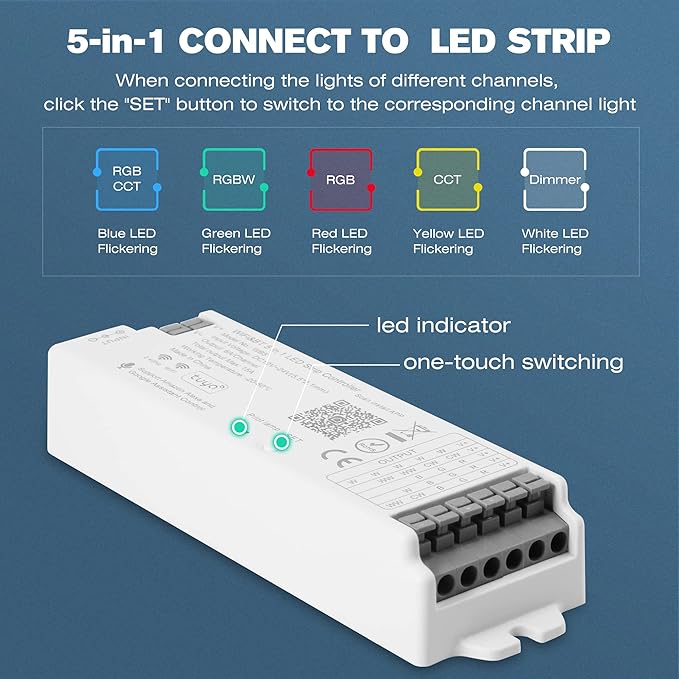 HUSUKU S1 5in1 WB5 2.4GHz Tuya WiFi PWM LED Controller - Image 2