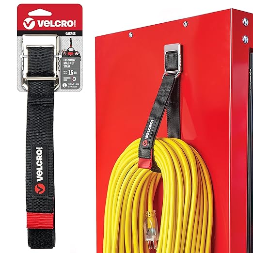 VELCRO Brand Heavy Duty Magnetic Storage Strap, Holds 15lbs, by VELCRO%C2%AEBrand