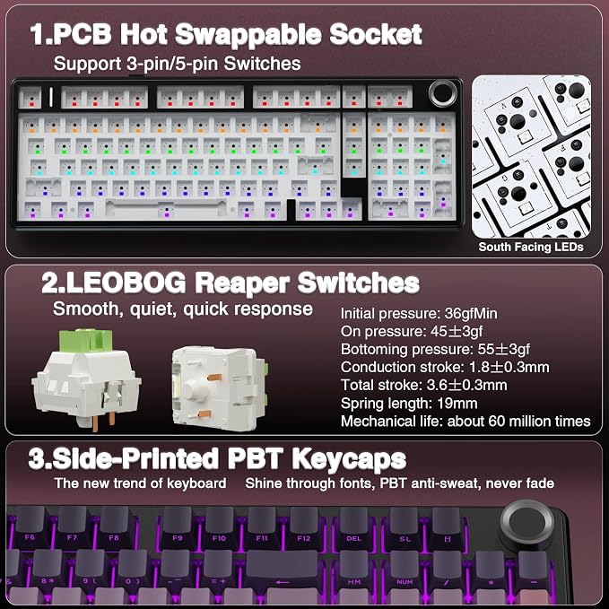 AULA F99 Pro Wireless Mechanical Keyboard - Image 5
