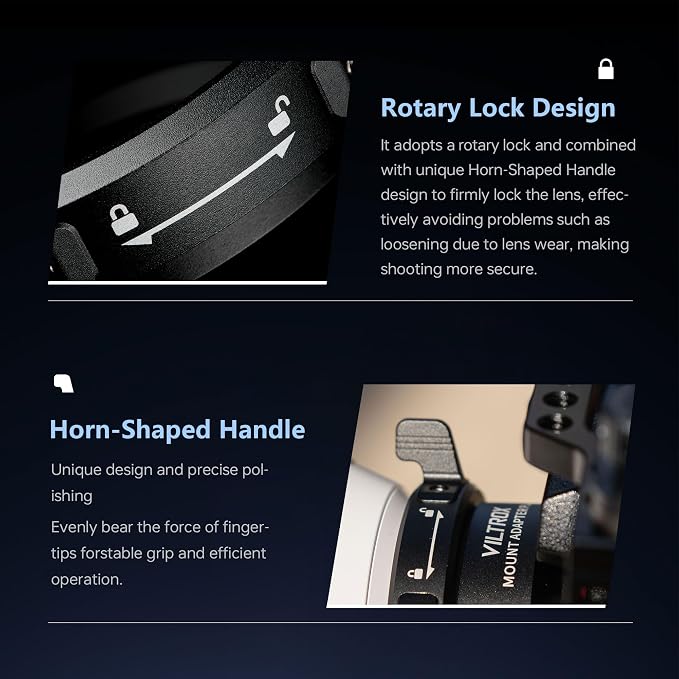 VILTROX PL-E Lens Adapter, Lens Converter Ring Camera Lens Mount Adapter Ring - Image 4