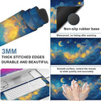 Gaming Desk Pad Large Extra Length Night Sky Mouse Pad Keyboard Laptop Non-Slip - Image 2
