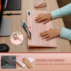 Pink Keyboard and Mouse Wireless, 2.4G Lag-Free Cute Keyboard Combo - Image 2