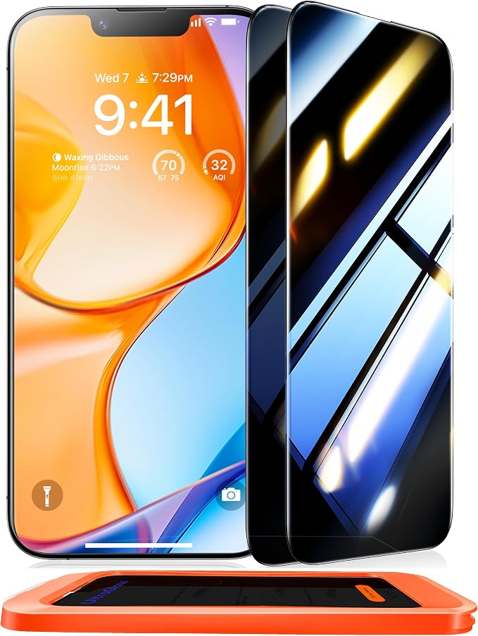UltraGlass Ultra 9H+ Glass for iPhone 13/13 Pro Privacy Screen Protector Glass - Image 9