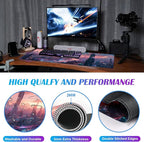 Digital Anime City Night View Office Art Desk Mat, Female Aesthetic Style - Image 4