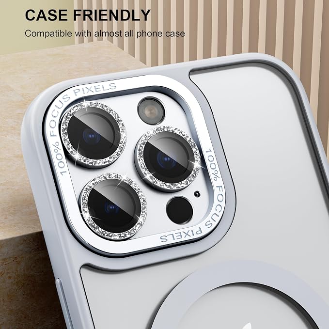 beuxece Compatible for iPhone 16 Pro/iPhone 16 Pro Max Camera Lens Protector - Image 6