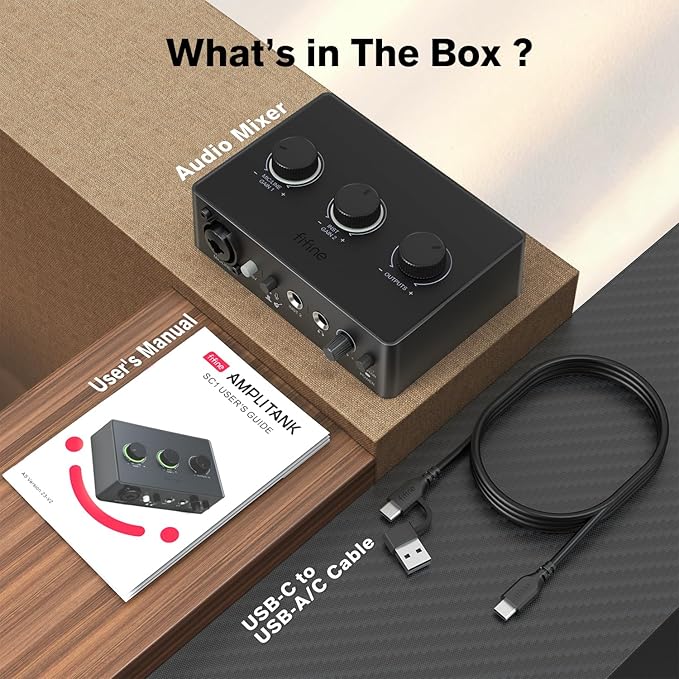 FIFINE PC Audio Mixer for Recording Music, USB Interface for Streaming and - Image 7