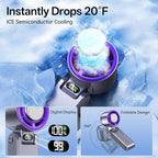 Handheld Portable Fan with Ice Cooler: 100-Speed 5500mAh Rechargeable Handheld - Image 2