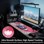 Mouse Pad, Large Great Wave in Vaporwave Pop Art Desk Mat, Extended Non-Slip - Image 5