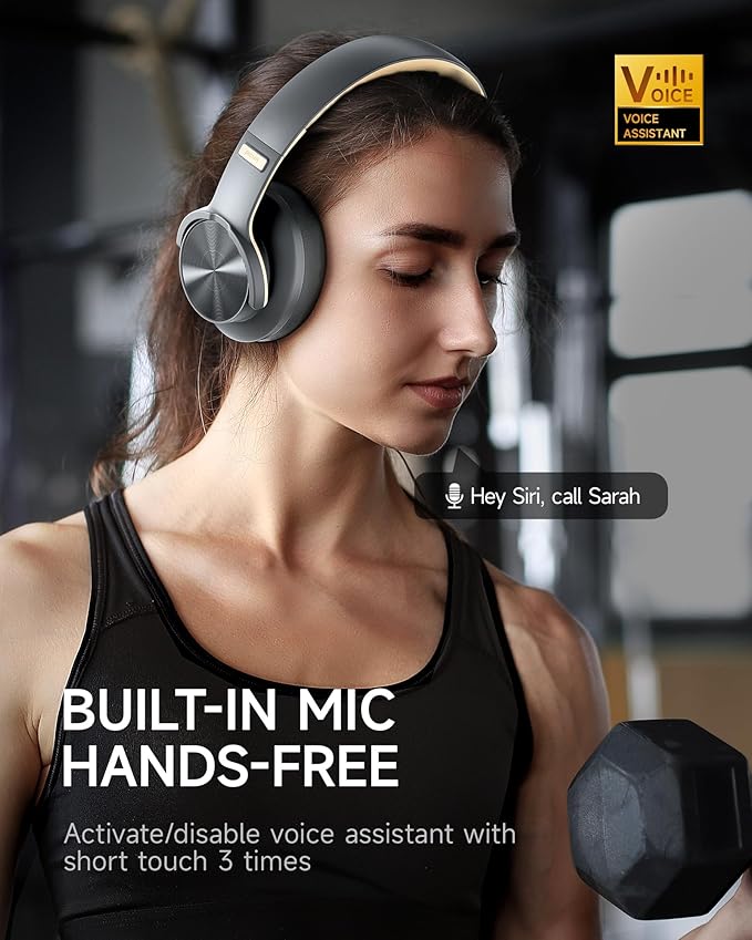 Picun B8 Bluetooth Headphones, 120H Playtime Headphones Wireless Bluetooth - Image 2