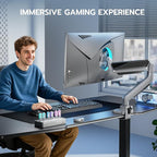 ARES WING Single Monitor Arm, Heavy Duty Adjustable Monitor Arm - Image 9