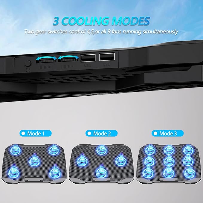AIMIUZI Laptop Cooling Pad, Gaming Laptop Cooler - Image 7