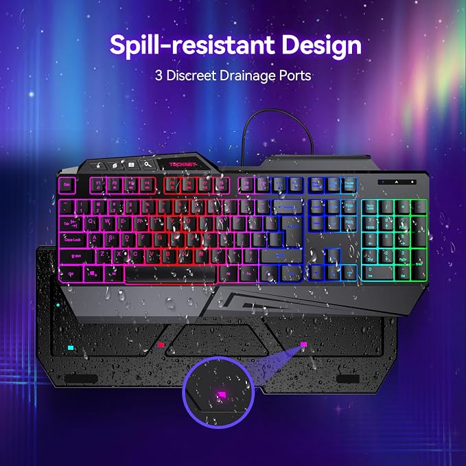 TECKNET Wired RGB Gaming Keyboard - Image 5