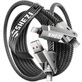 SHEZI Nylon Braided 4 in 1 USB C Cable 60W 10FT Compatible by SHEZI