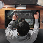 Goth Large Gaming Mouse Pad XXL Retro City Desk Mat, Office Desk Decor Desk Pad - Image 7