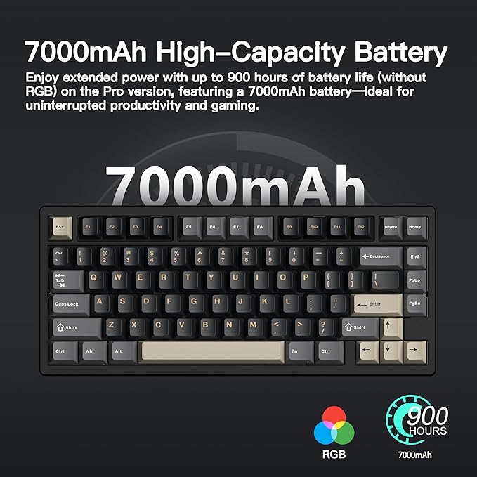 KEEBMONKEY WOBKEY Rainy 75 CNC Aluminum HMX/JWK/Cocoa Switches Triple-Mode - Image 3