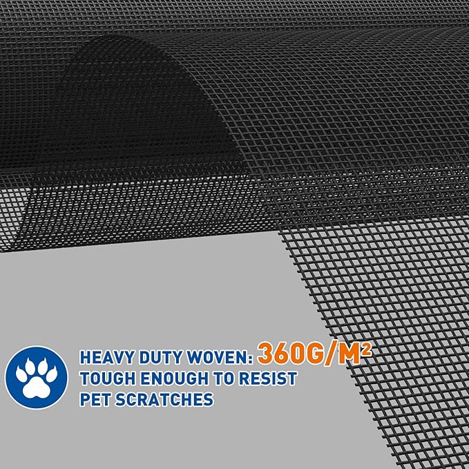 MAGZO Pet Proof Window Screen Replacement Mesh Roll, 37.4in × 16.4ft Upgraded - Image 2