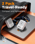 TESSAN Israel Adapter Plug 2 Pack, 7 in 1 US to Israel Power Adapter - Image 5