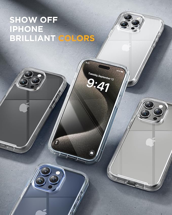 Miracase for iPhone 15 Pro Case, Full-Body Clear Bumper Phone case - Image 6