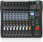 XTUGA 8 Channel Audio Mixer Sound Board Mixing Console, Audio Interface PC USB by XTUGA