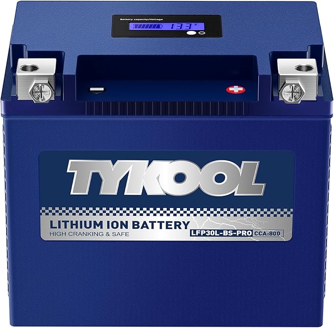 TYKOOL YIX30L/YTX30L-BS High Performance LiFePO4 Lithium Motorcycle Battery by TYKOOL