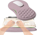 2-in-1 Ergonomic Set, Wave Rise Keyboard Wrist Rest and Massage Bulge Slope by KUOSGM