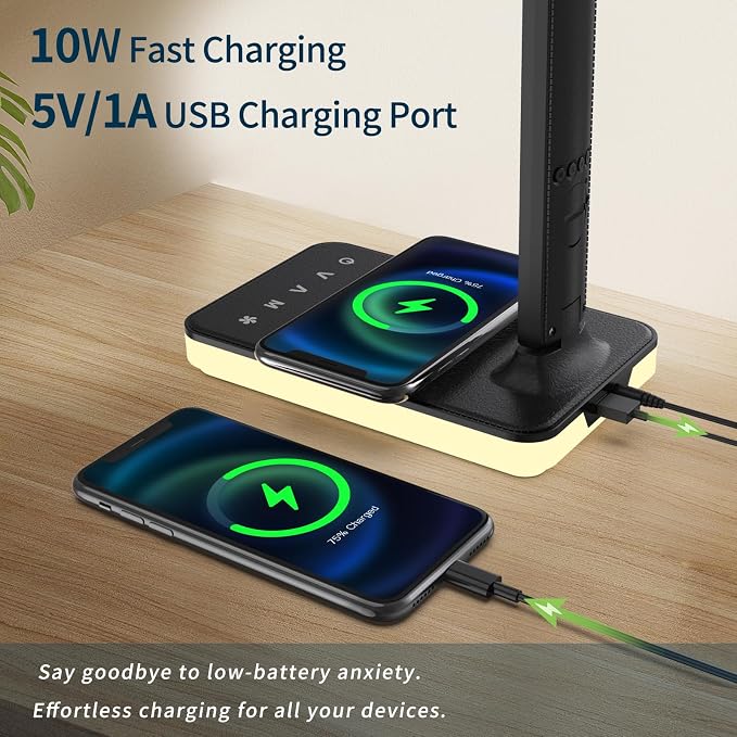 LED Desk Lamp for Home Office, USB Charging Port, Reading Lamp Desk Light - Image 5