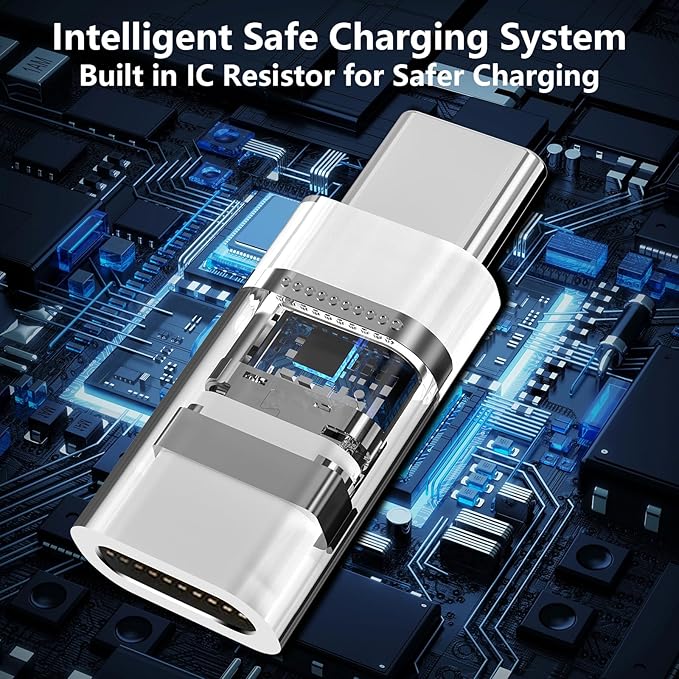 Lightning to USB-C Adapter, Stuffcool 4Pack Lightning Female to Type-C Male - Image 3