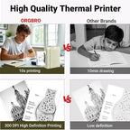ORGBRO Sticker Printer Machine, X3 Mini Printer Print Pods Portable Thermal - Image 5
