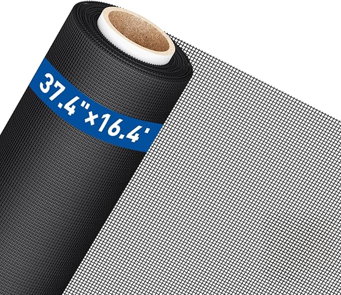 MAGZO Window Screen Replacement Mesh Roll, 37.4in × 16.4ft Heavy Duty Upgraded by MAGZO