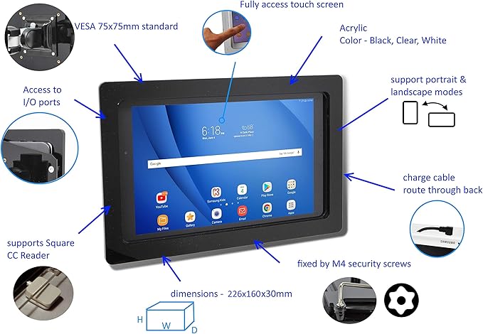 TABcare Anti-Theft Acrylic VESA Enclosure - Image 3