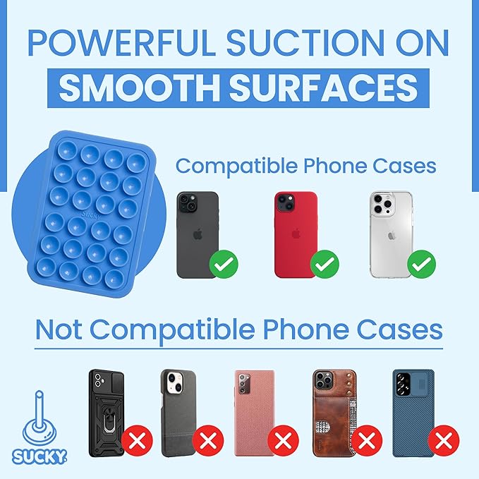 SUCKY Silicone Suction Phone Case Adhesive Mount - Image 6