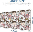 Gaming Desk Pad Large Extra Length Panda and Koala Mouse Pad Keyboard Laptop - Image 3