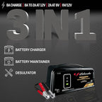 Schumacher Electric 8A Car Battery Charger and Maintainer, 3-in-1 Solution - Image 2