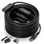 USB 3.0 Active Extension Cable 100 Feet, Long USB Type-A Male to Female by Conable