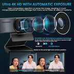 ROCWARE 4K Webcam with Remote, RC16 Computer Camera with Microphone, 1080p - Image 3